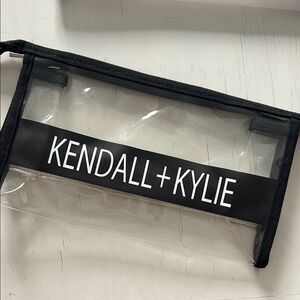 Kendall & Kylie Clear Cosmetic Makeup Bag Travel Pouch New